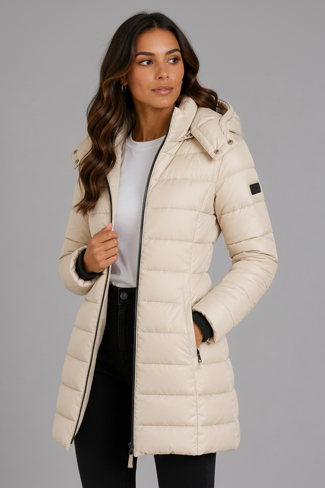 Parka matelassée à capuche pour femmes