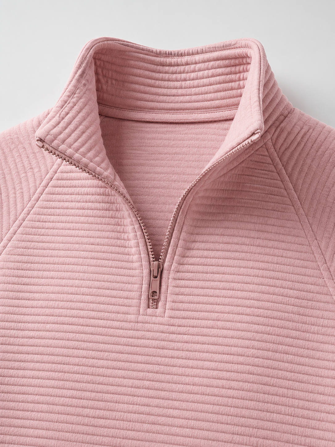Pull Femme avec Fermeture Éclair Courte - Pull Ottoman Côtelé