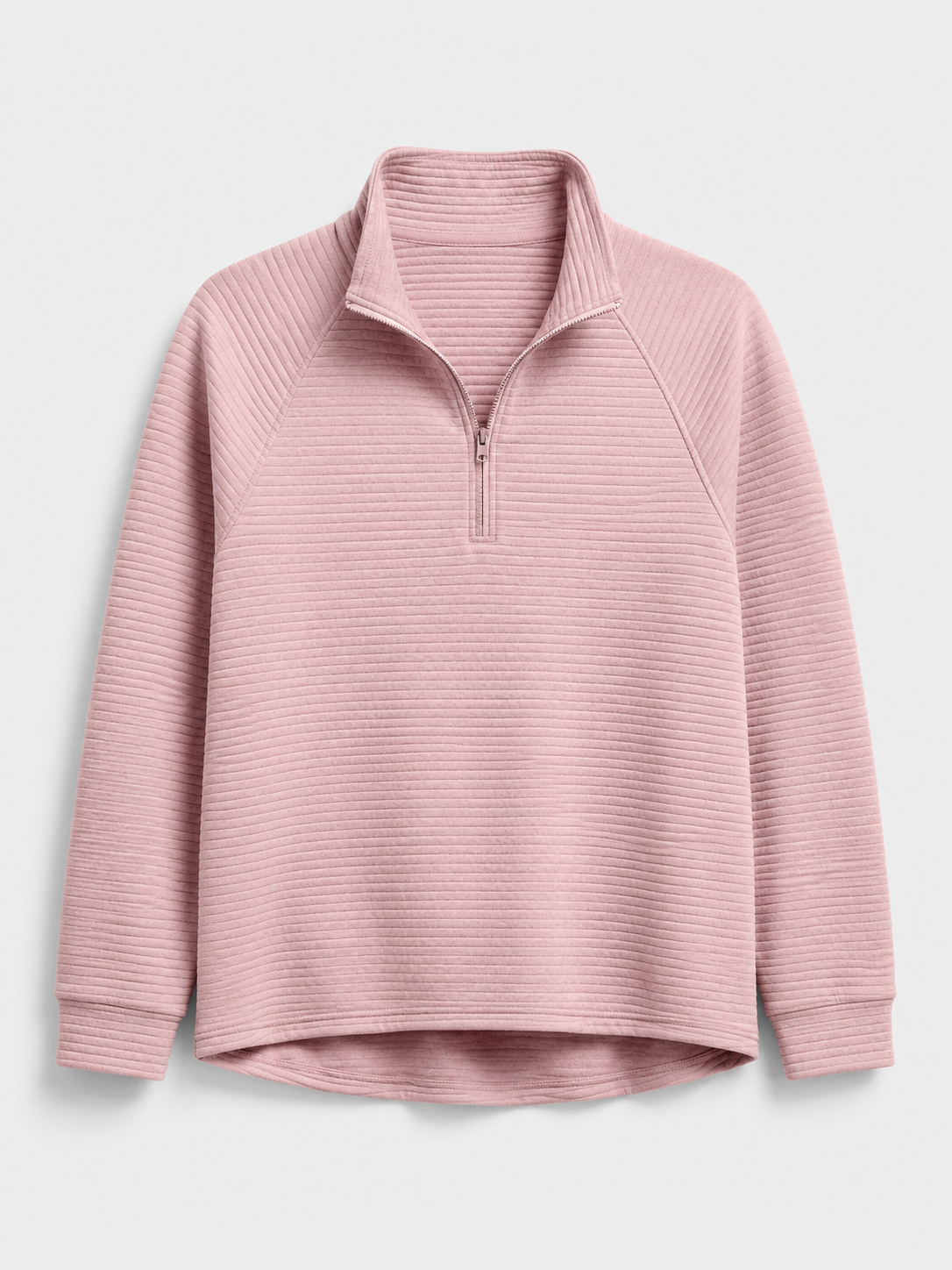 Pull Femme avec Fermeture Éclair Courte - Pull Ottoman Côtelé