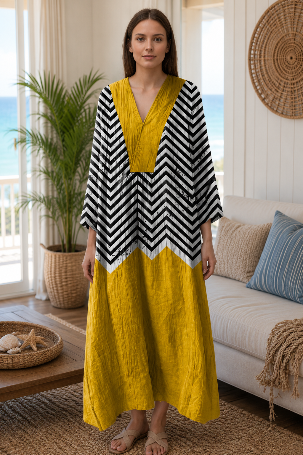 Robe Longue à Manches