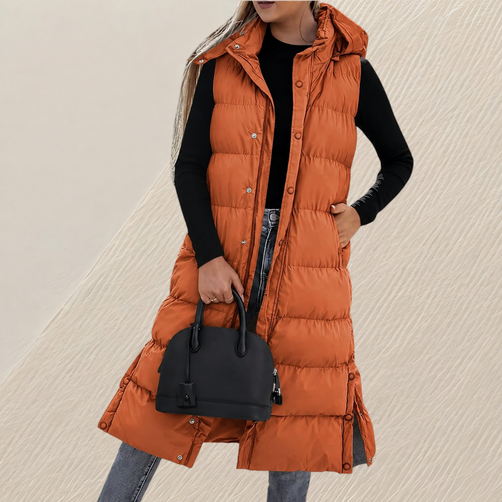 Vanessa - Manteau d'hiver long et élégant matelassé