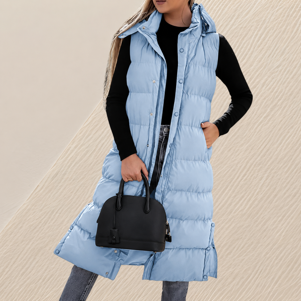 Vanessa - Manteau d'hiver long et élégant matelassé
