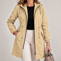 Parka femme légère imperméable à capuche ajustable