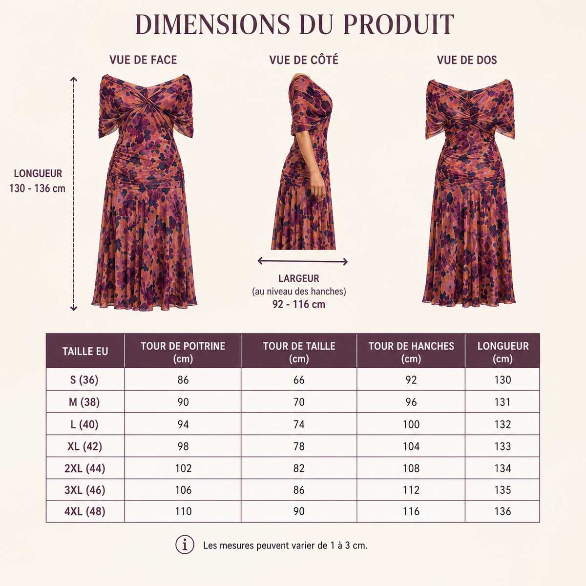 Clara | Robe de cocktail élégante pour femmes Maxi décolleté en V en chiffon