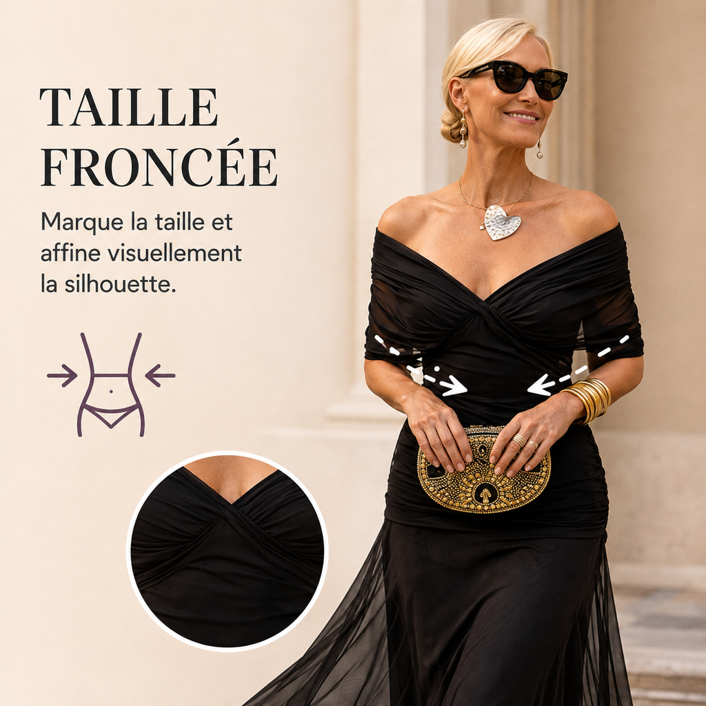 Clara | Robe de cocktail élégante pour femmes Maxi décolleté en V en chiffon