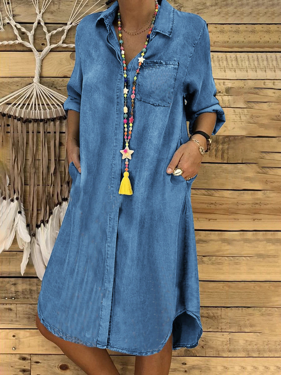 Elara | Robe en Jean Décontractée pour des Moments Élégants