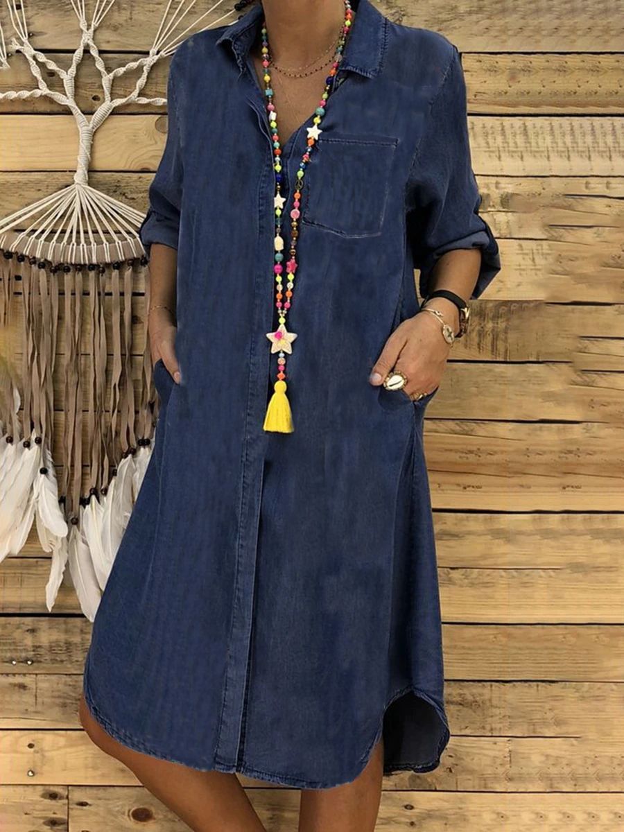 Elara | Robe en Jean Décontractée pour des Moments Élégants