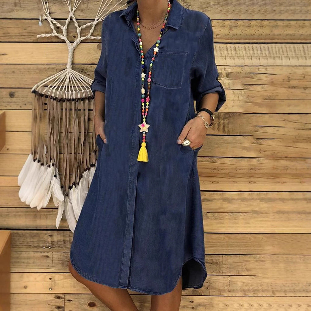 Elara | Robe en Jean Décontractée pour des Moments Élégants