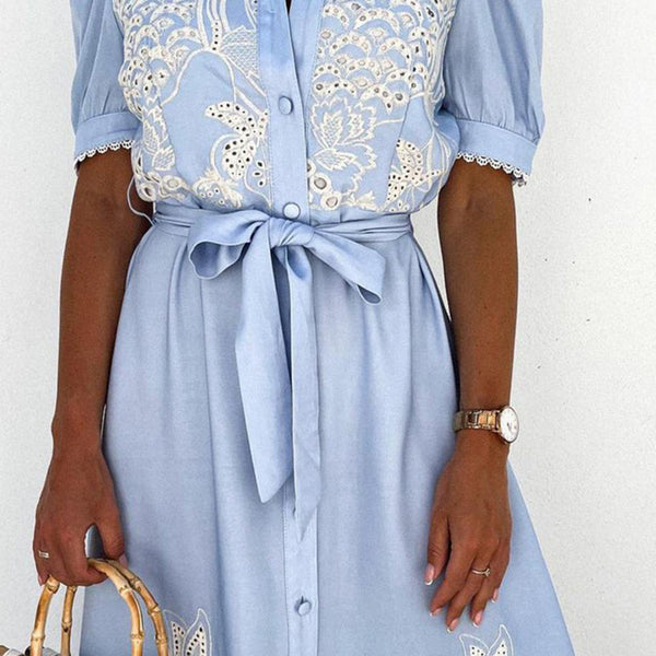 Celeste | Robe maxi femme avec ceinture à nouer