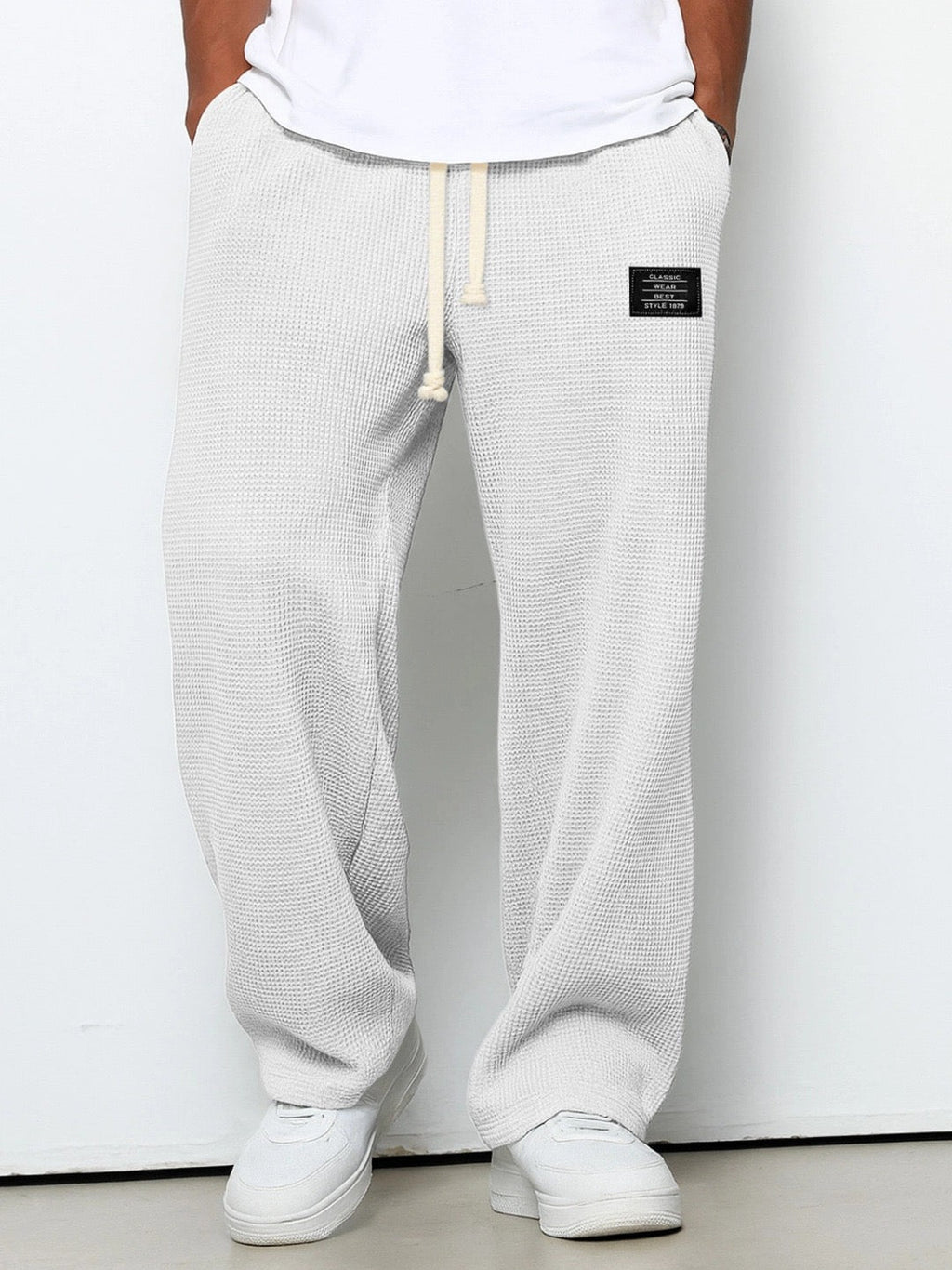 Pantalon pour Hommes Coupe Lâche avec Ceinture Ajustable