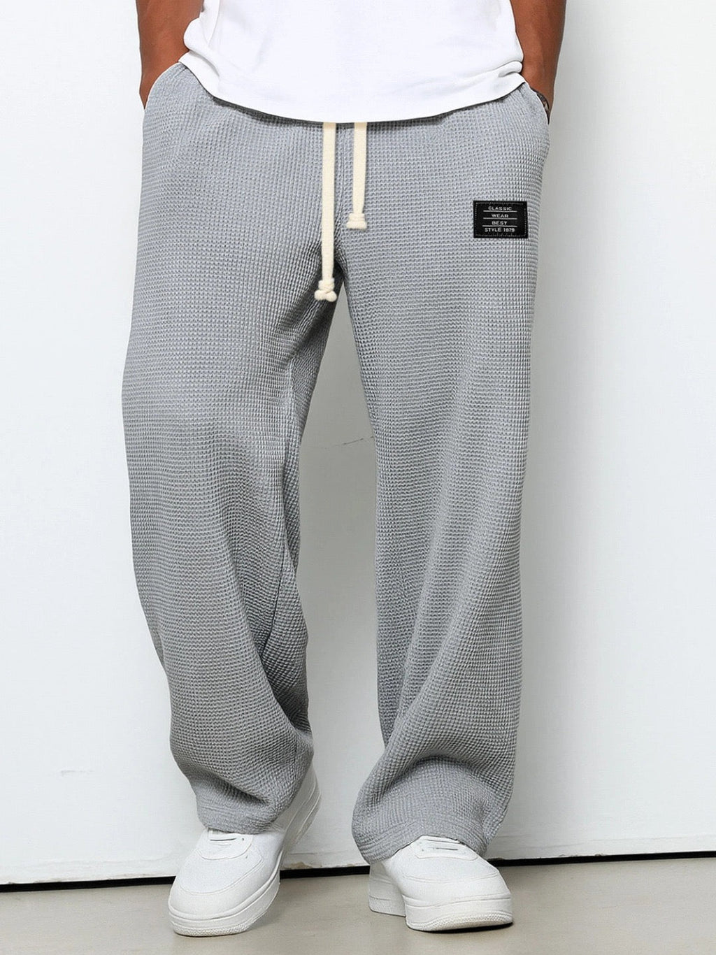 Pantalon pour Hommes Coupe Lâche avec Ceinture Ajustable