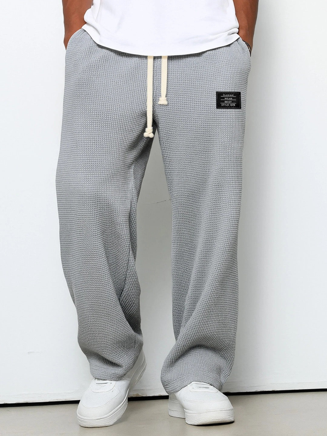 Pantalon pour Hommes Coupe Lâche avec Ceinture Ajustable