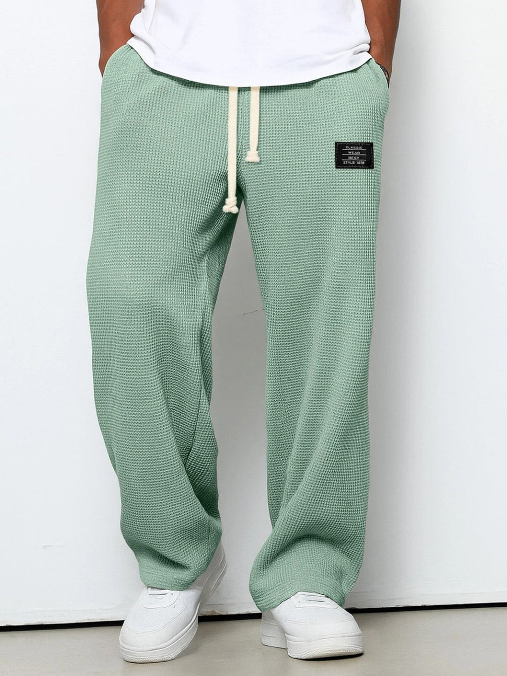 Pantalon pour Hommes Coupe Lâche avec Ceinture Ajustable
