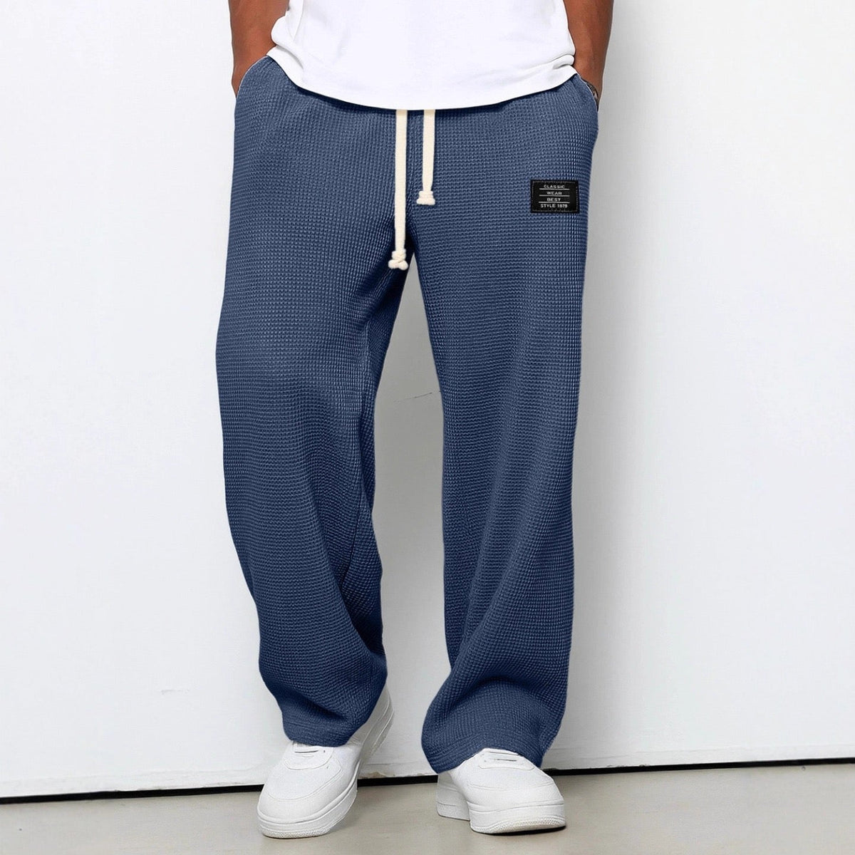 Pantalon pour Hommes Coupe Lâche avec Ceinture Ajustable