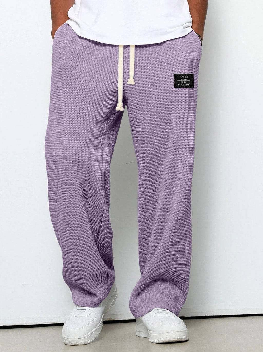 Pantalon pour Hommes Coupe Lâche avec Ceinture Ajustable