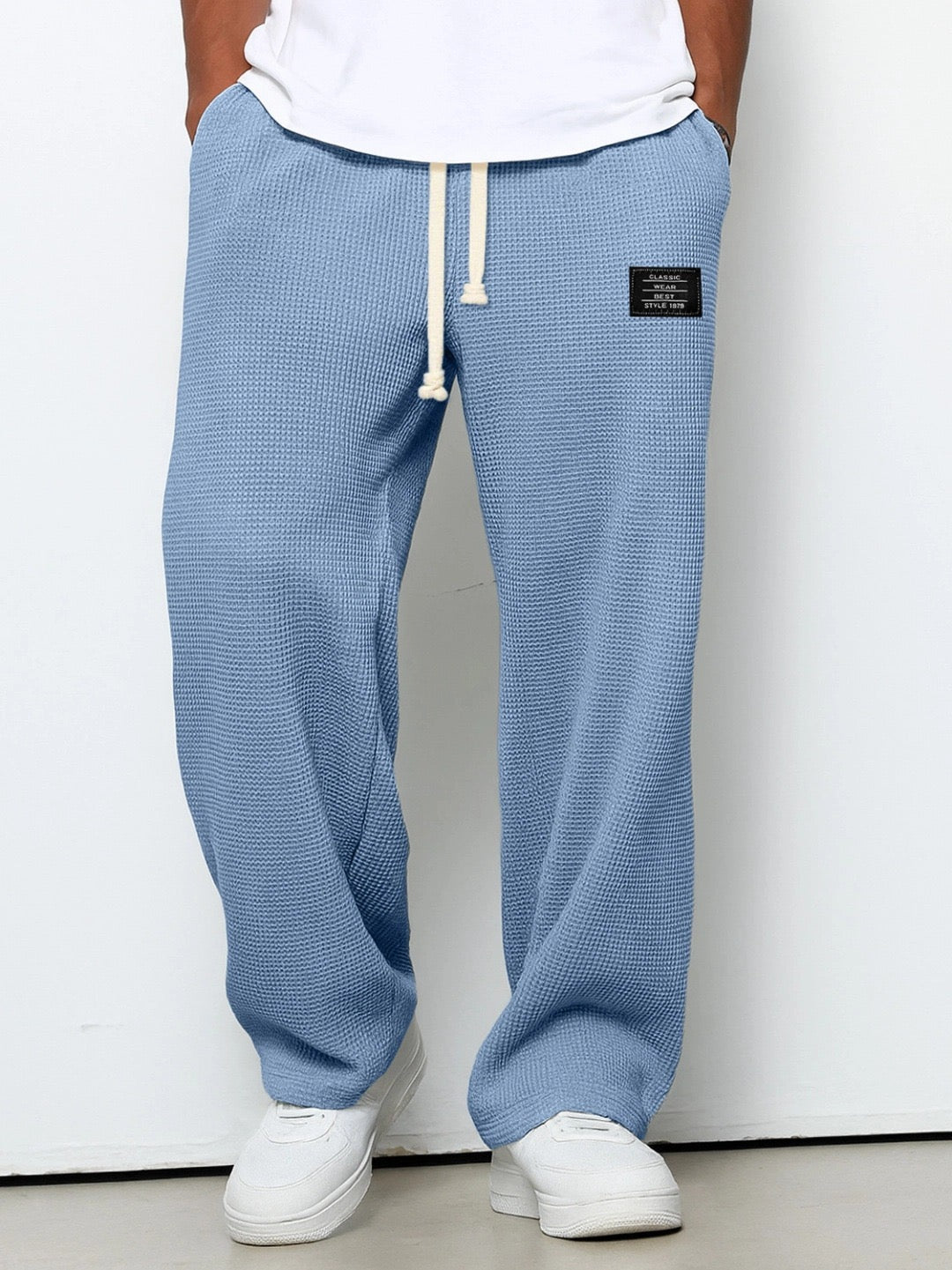 Pantalon pour Hommes Coupe Lâche avec Ceinture Ajustable