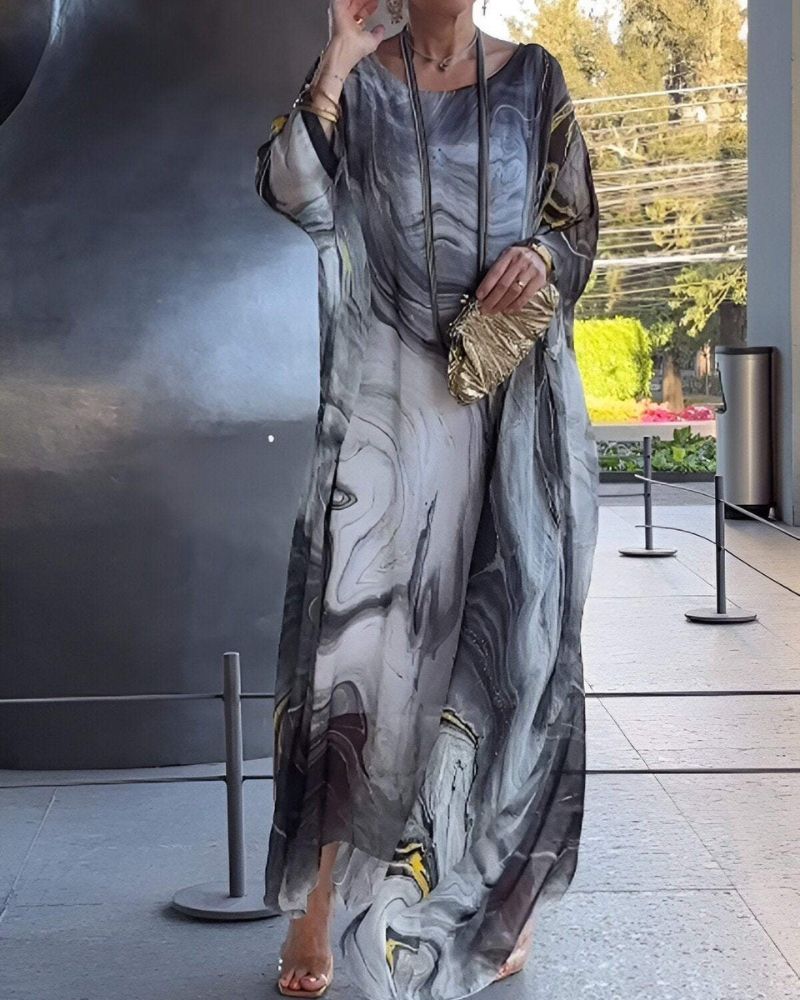 Robe Élégante avec Couverture du Ventre Confortable