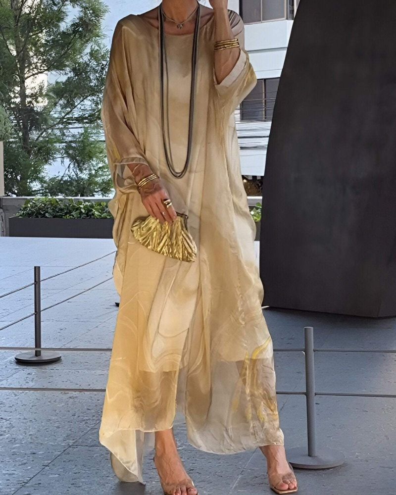 Robe Élégante avec Couverture du Ventre Confortable