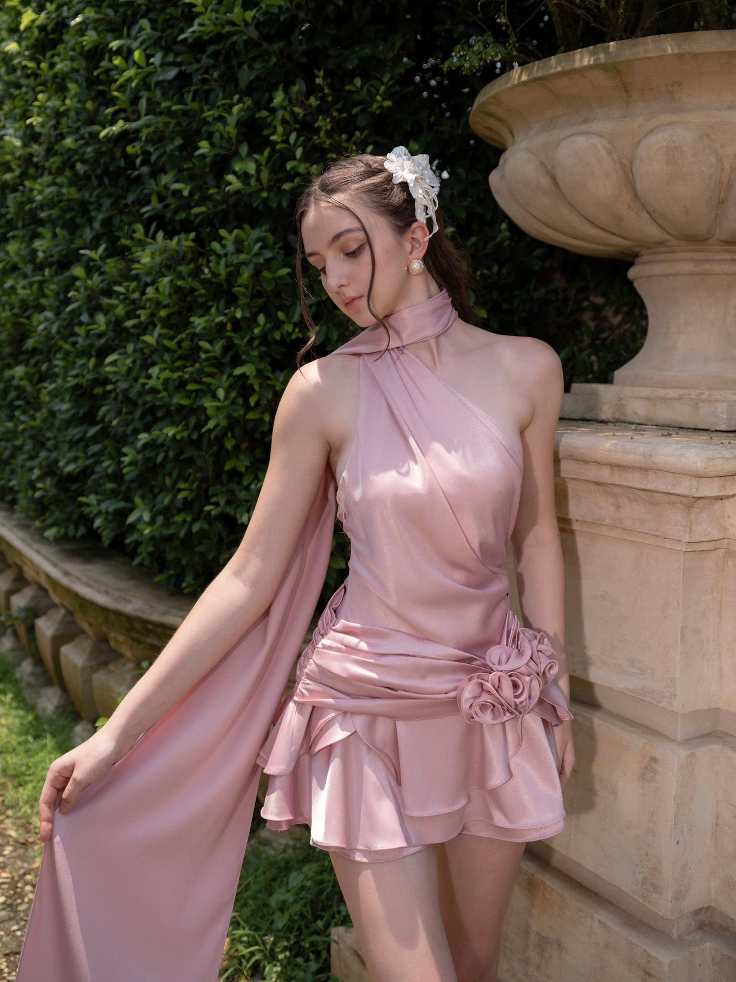 Robe Mini Avec Col Halter Et Dos Ouvert Pour Femme | Idéal Pour Été Et Événements En Soirée