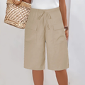 Short long femme avec poches et cordon ajustable