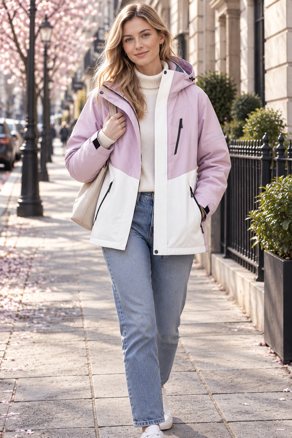 Veste d'Hiver à Capuche Facile à Porter