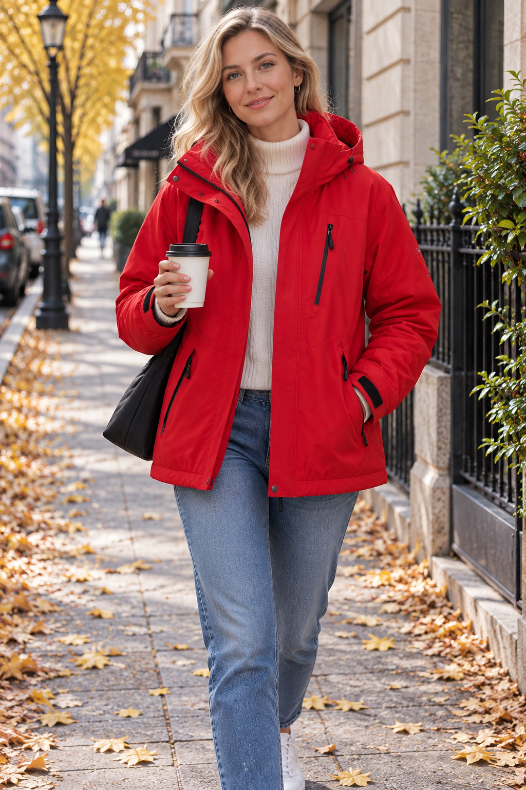 Veste d'Hiver à Capuche Facile à Porter