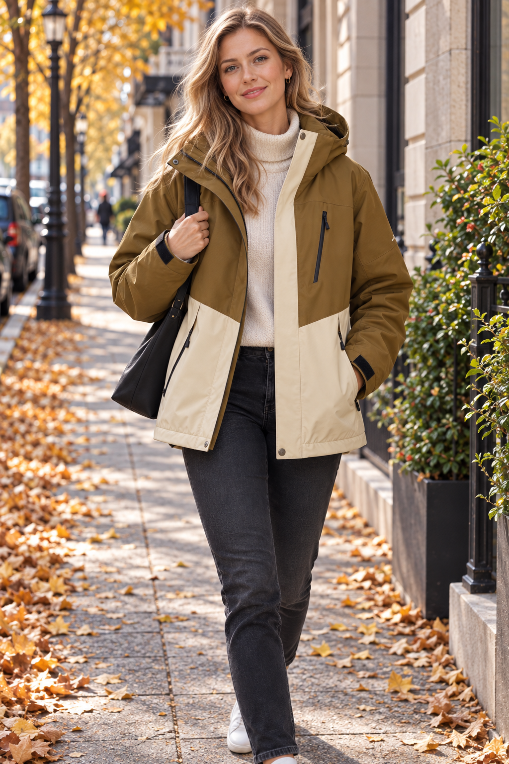 Veste d'Hiver à Capuche Facile à Porter