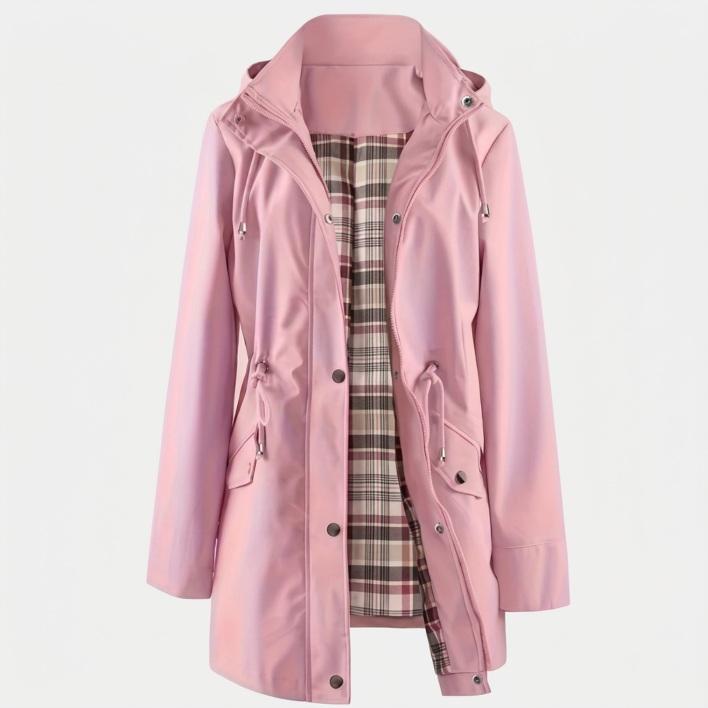 Veste de Pluie Femme avec Capuche et Poches pour l'Automne