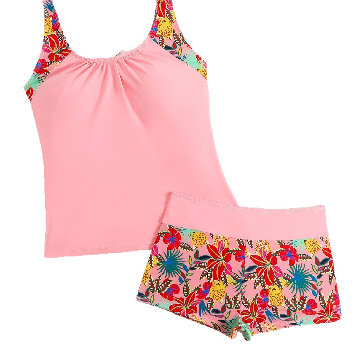 Maillot de bain femme avec motif floral et dos nageur