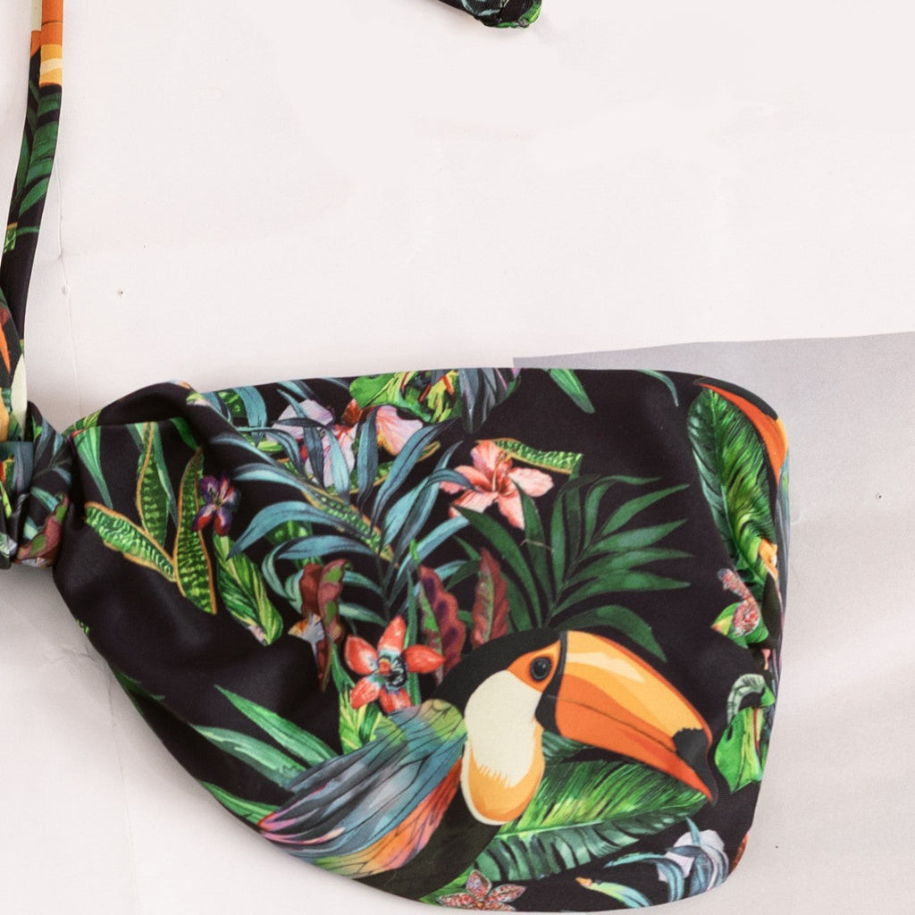 Bikini bandeau femme avec motif floral tropical Mirla