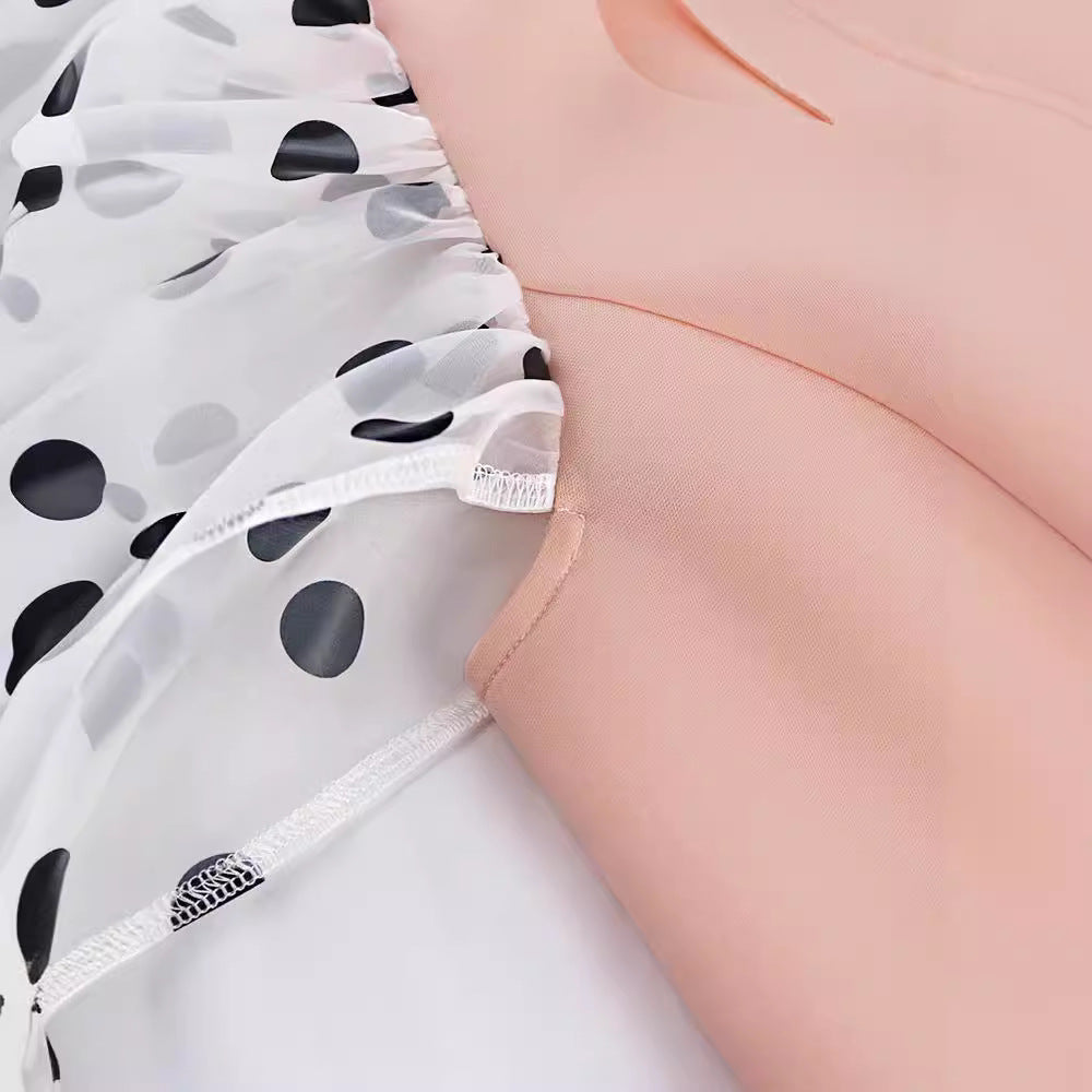 Robe en Béton Sculpté avec Manches Puff Transparente Mirla