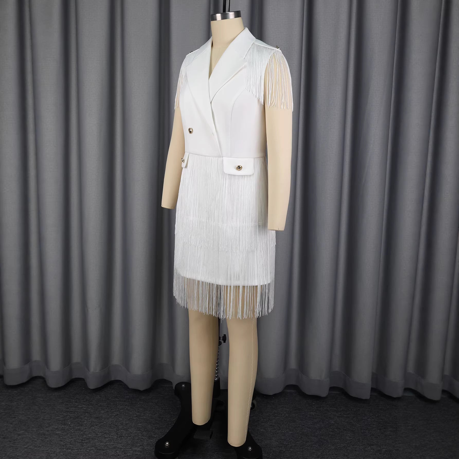 Robe frangée pour femme au style blazer élégant Mirla