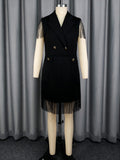 Robe frangée pour femme au style blazer élégant Mirla