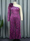 Combinaison Glamour de Dame avec design asymétrique et détail en volants Mirla