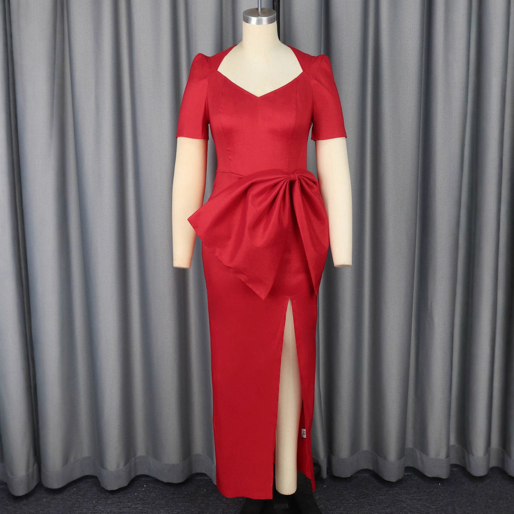 Robe Maxi Femme avec drapé élégant et jupe volumineuse Mirla
