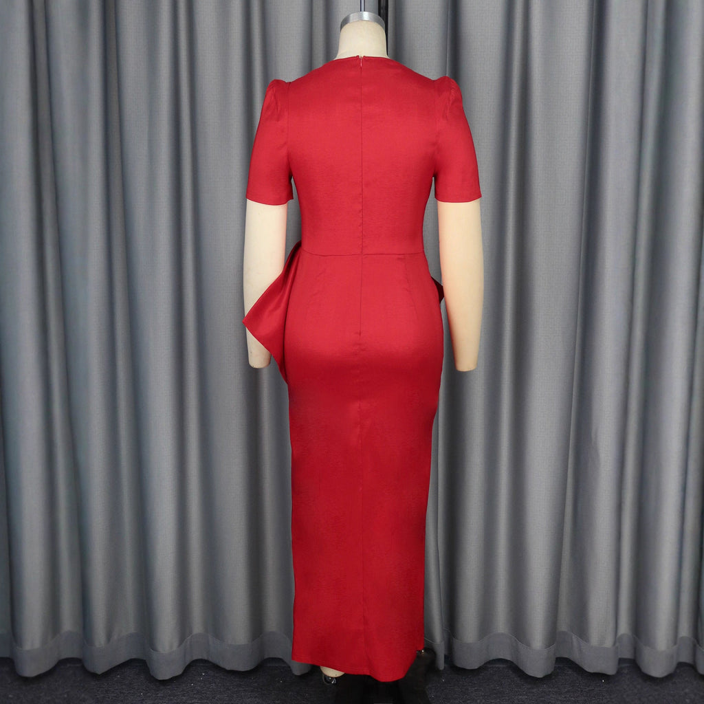 Robe Maxi Femme avec drapé élégant et jupe volumineuse Mirla