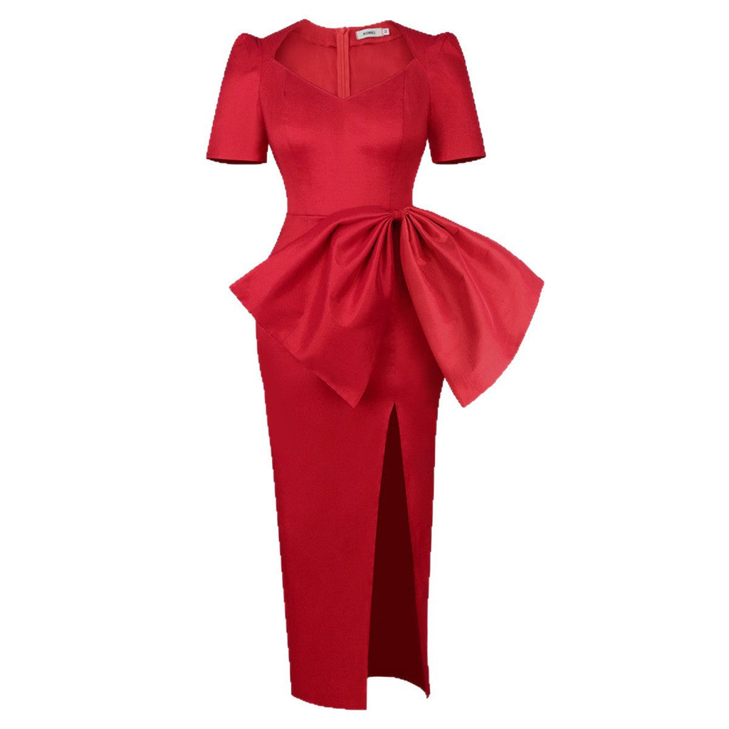 Robe Maxi Femme avec drapé élégant et jupe volumineuse Mirla