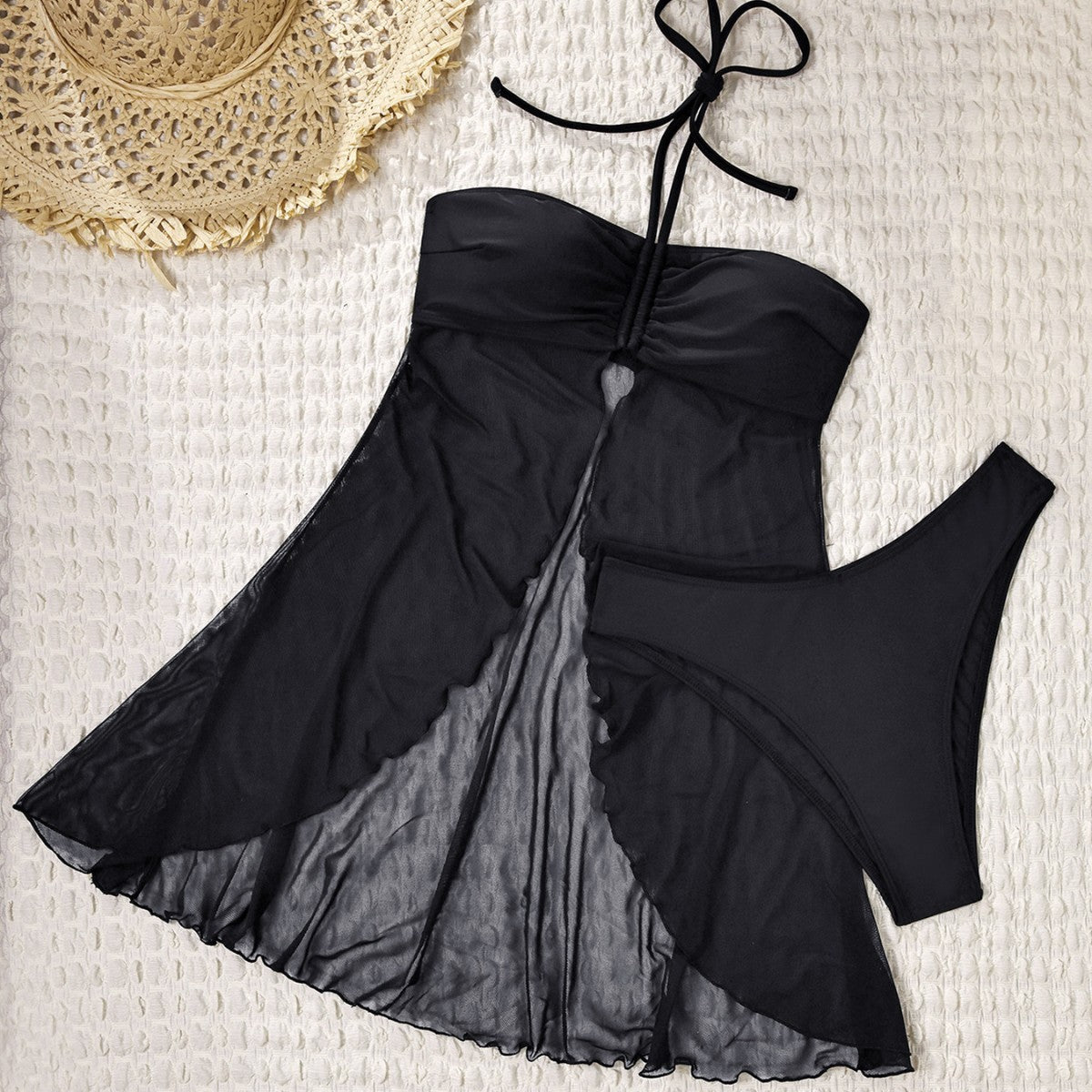 Maillot de bain femme avec jupe fluide et haut rembourré Mirla