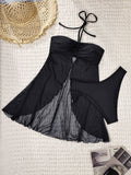 Maillot de bain femme avec jupe fluide et haut rembourré Mirla