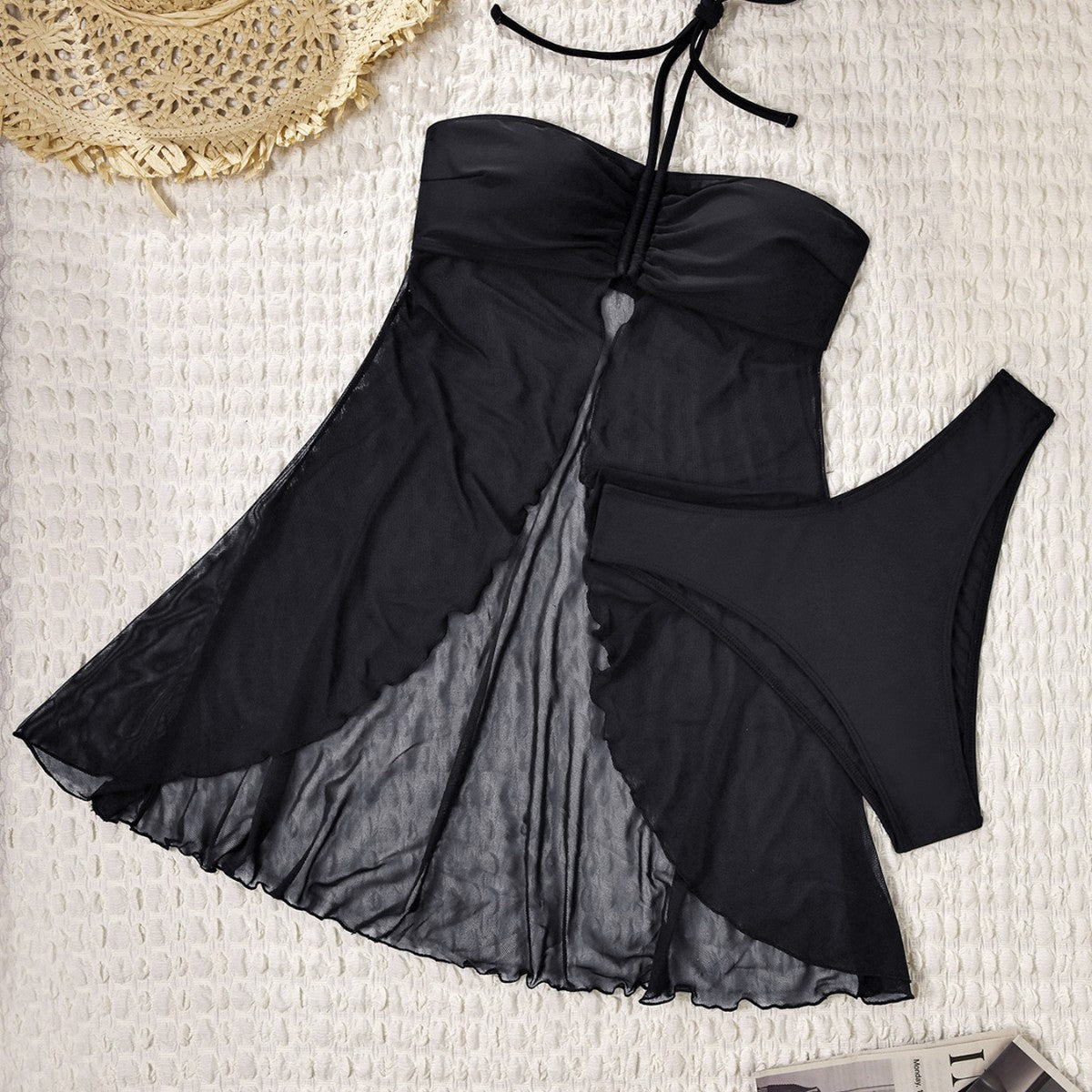 Maillot de bain femme avec jupe fluide et haut rembourré Mirla