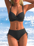 Maillot de bain femme avec effet push-up avantageux et nœuds latéraux Mirla