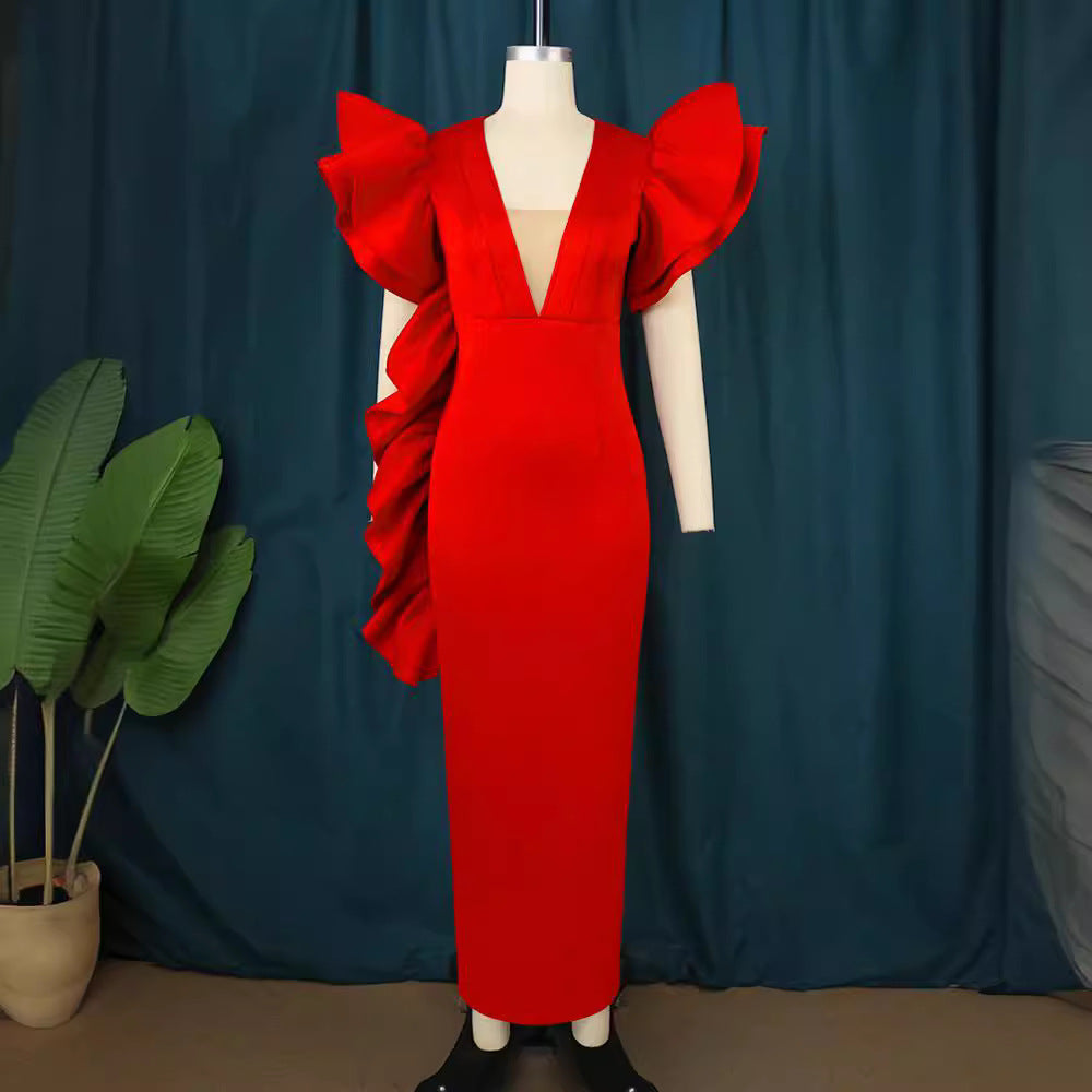 Robe de soirée flatteuse avec des manches volumineuses Mirla