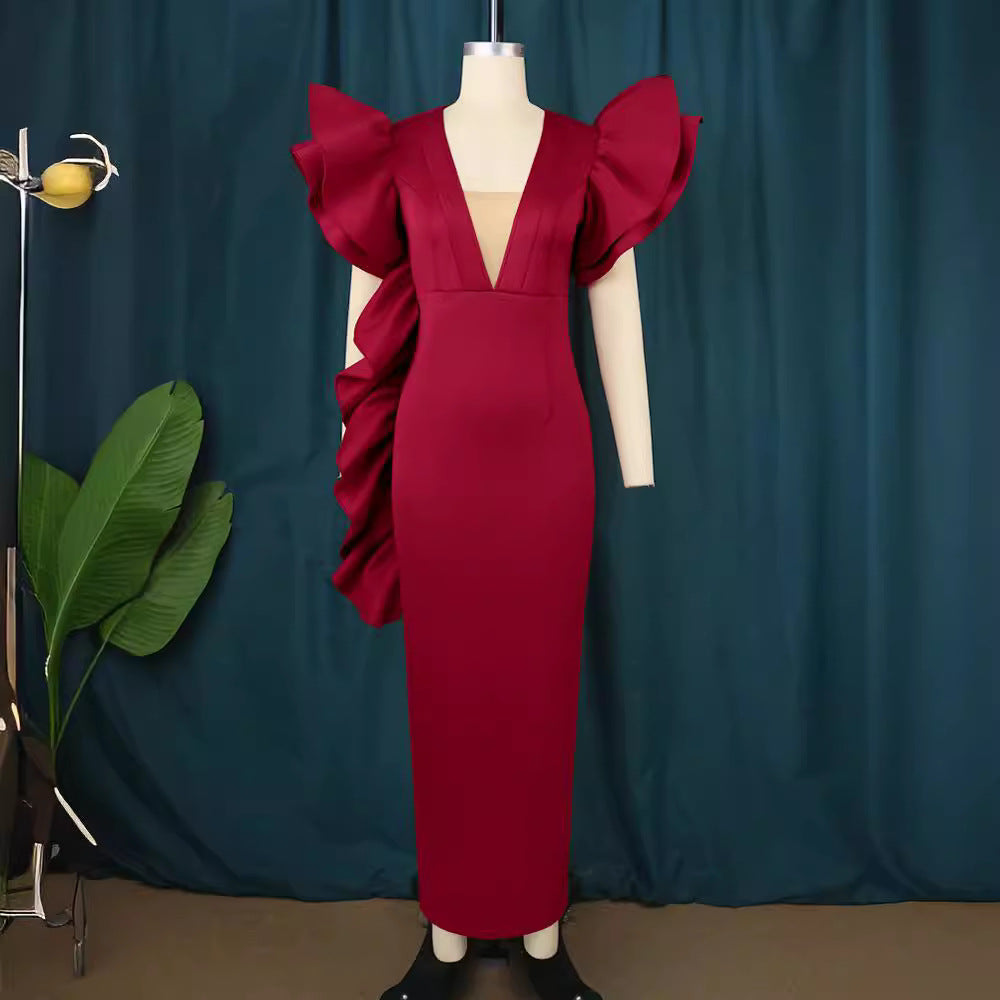 Robe de soirée flatteuse avec des manches volumineuses Mirla