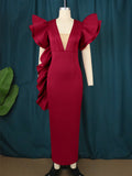 Robe de soirée flatteuse avec des manches volumineuses Mirla