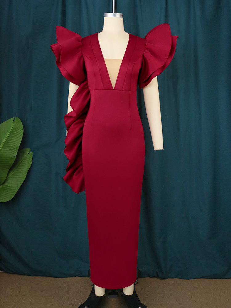 Robe de soirée flatteuse avec des manches volumineuses Mirla