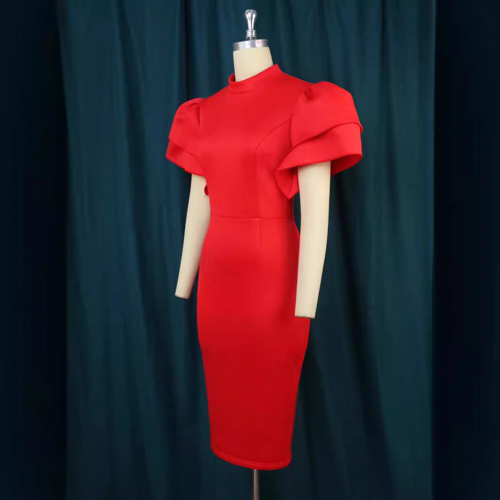 Robe cintrée pour femme avec des manches volumineuses Mirla