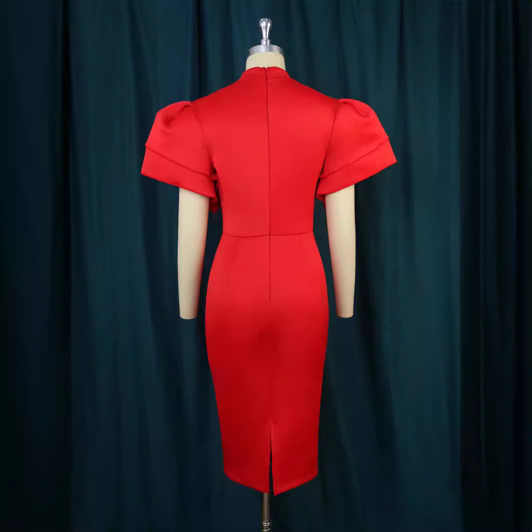 Robe cintrée pour femme avec des manches volumineuses Mirla