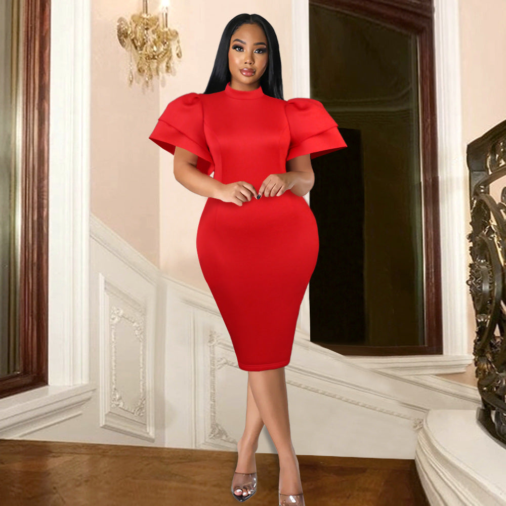 Robe cintrée pour femme avec des manches volumineuses Mirla