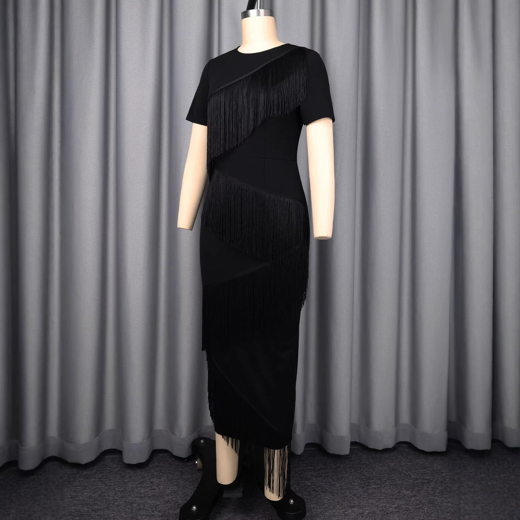 Robe femme avec détails en franges Mirla