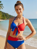 Bikini taille haute pour femmes avec un design de nœud ludique Mirla